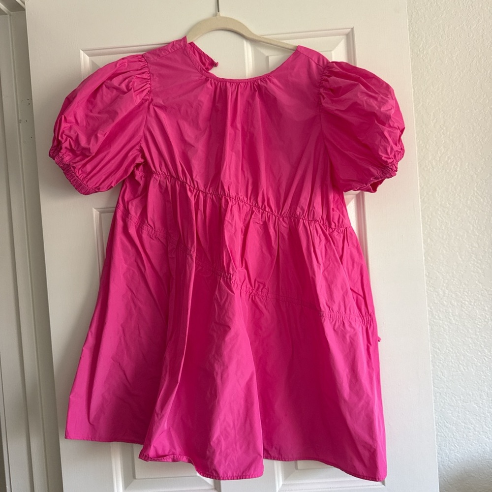 Pink Puff Sleeved Dress